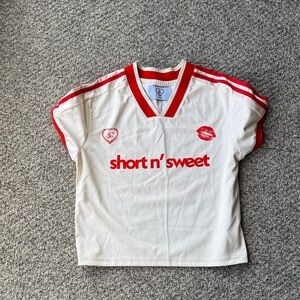 Women's White and Red Jersey